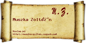 Muszka Zoltán névjegykártya