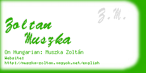 zoltan muszka business card