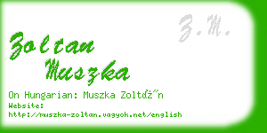 zoltan muszka business card